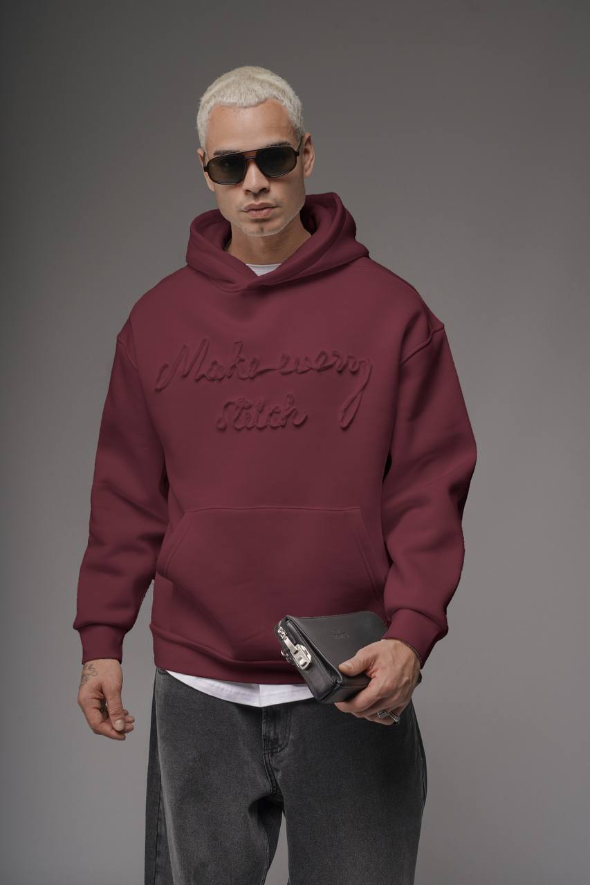  هودی زرشکی ترک تو کرکی شیک و با کیفیت 