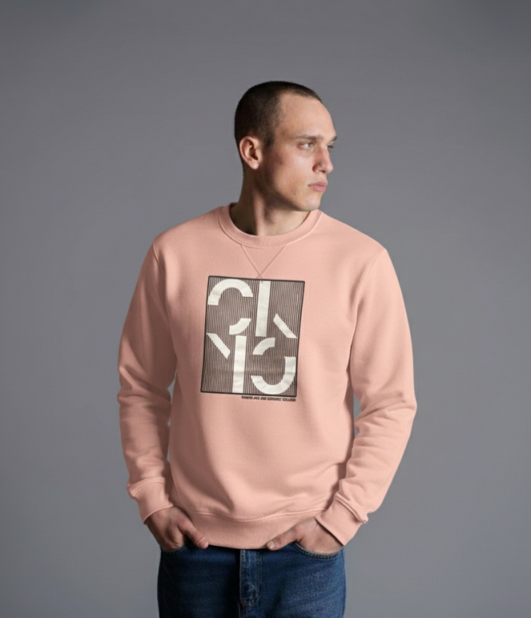 دورس یقه گرد صورتی طرحدار 