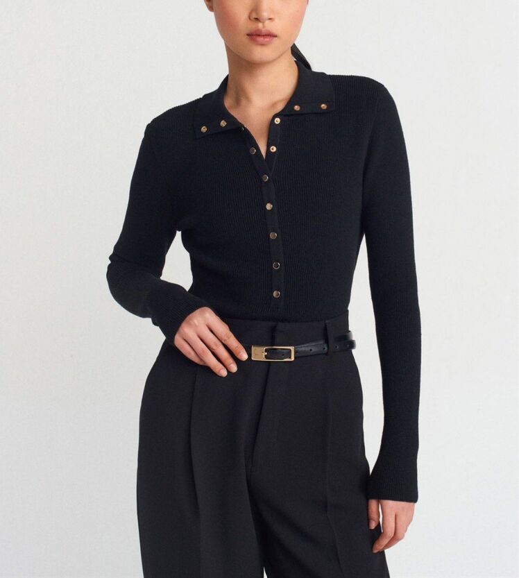 بلوز بافت ترک مشکی ترک 